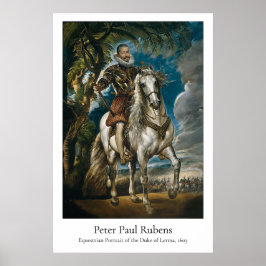 Póster Rubens – Retrato ecuestre del duque de Lerma