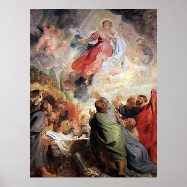 Póster Rubens - Suposición de la Virgen (Frente)