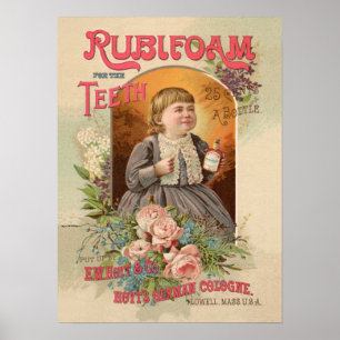 Póster Rubifoam para anuncio de dientes