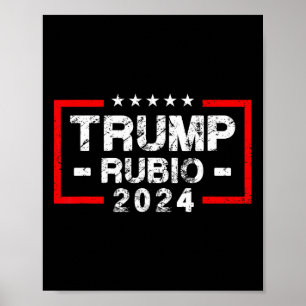 Póster Rubio 2024 Bandera de Estados Unidos - Presidente