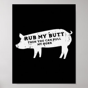 Póster Rubla De Cerdo Puede Sacar Mi Cerdo Bbq Byrbecue G