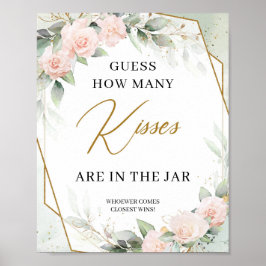 Póster Rubor Adivina cuántos besos hay en el frasco