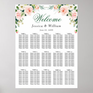Póster Rubor Flores rosas 15 Tablas Boda SILENCIO