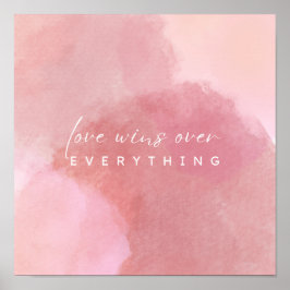 Póster "Rubor of Love: Un asunto de las acuarelas rosas"