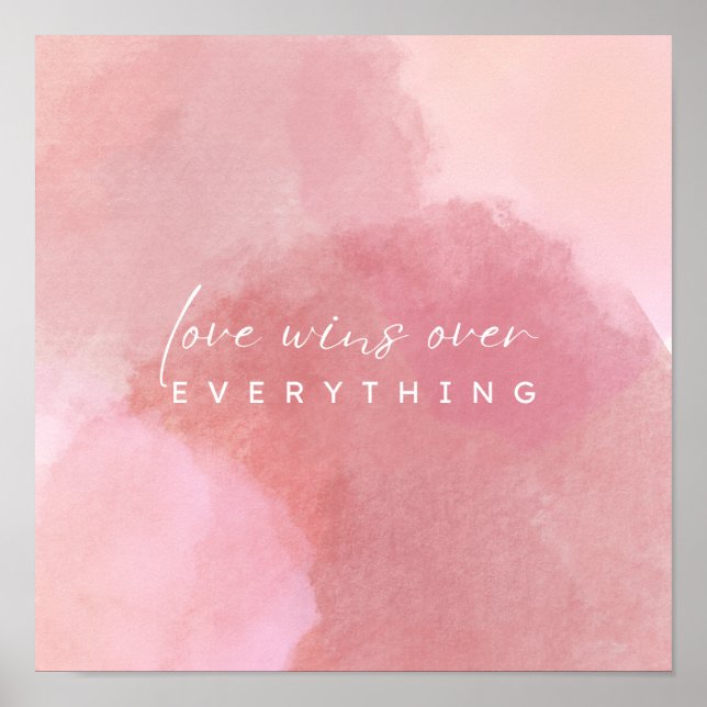 Póster "Rubor of Love: Un asunto de las acuarelas rosas" (Frente)