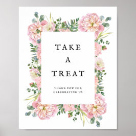 Póster Rubor Peonies Hydrangea Eucalyptus Favores