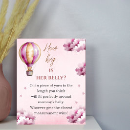 Póster Rubor Pink Teddy Star Cloud Baby Shower Guest Book