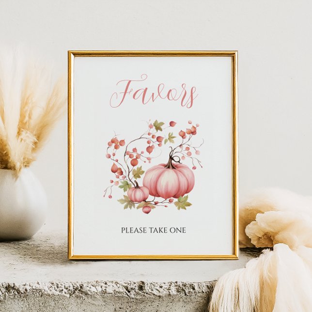 Póster Rubor Pumpkin Otumn Berry Baby Shower favorece el  (Subido por el creador)