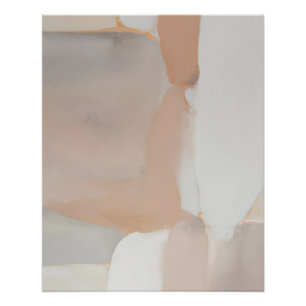 Póster Rubor Suave y Abstracto de Acuarela en Taupe