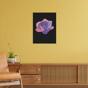Póster Rubor y Flor Rosa