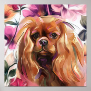 Póster 'Ruby' Cavalier perro impreso en papel