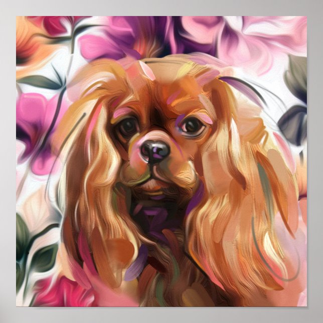 Póster 'Ruby' Cavalier perro impreso en papel (Frente)