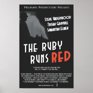 Póster Ruby corre Poster rojo - 11x17"