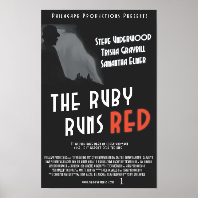 Póster Ruby corre Poster rojo - 11x17" (Frente)