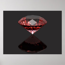 Póster Ruby de diamante rojo