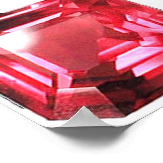 Póster Ruby Gemstone Pink (Esquina)