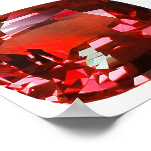 Póster Ruby Gemstone Red