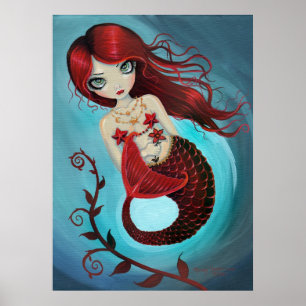 Póster Ruby Mermaid Poster Print