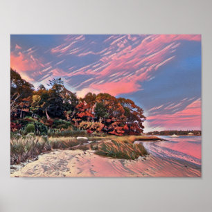 Póster Ruby Ocean Sunset