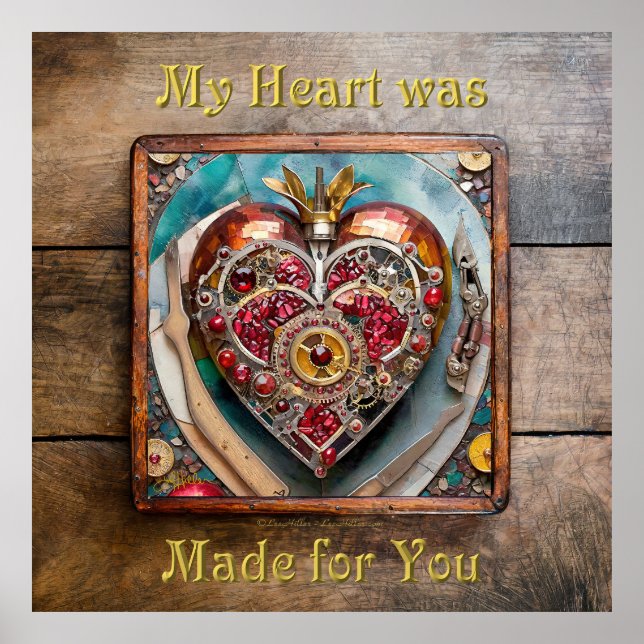 Póster Ruby Pomegranate Heart Steampunk Series (Frente)