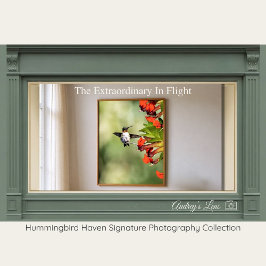 Póster Ruby-Throated Hummingbird Fine Art Photography 