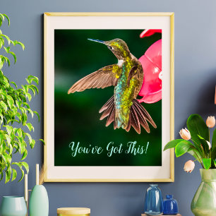 Póster Ruby Throated Hummingbird Tienes esta cita