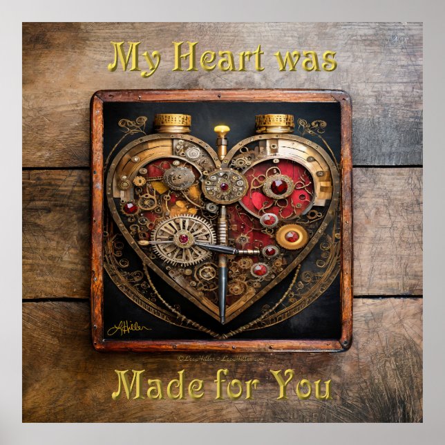 Póster Rubys And Gears Heart Steampunk Series (Frente)
