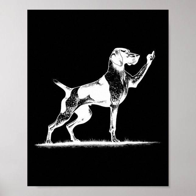 Póster Rude Pointer Dog Hole German Shorthaired Pointer D (Frente)