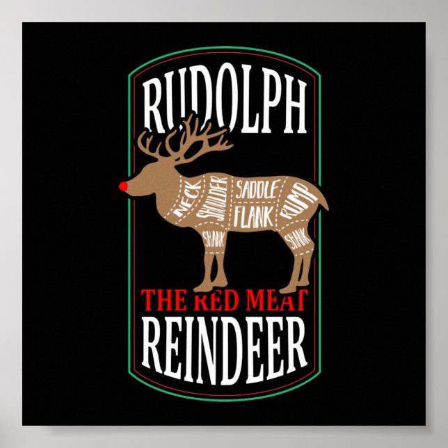 Póster Rudolph El Reno De Carne Roja (Frente)