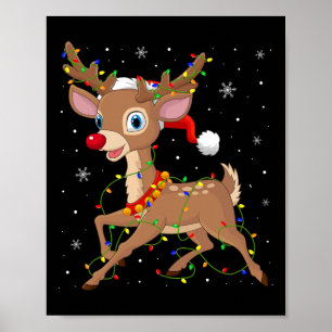 Póster Rudolph La Nariz Roja Reno Para Hombres Mujeres Ni