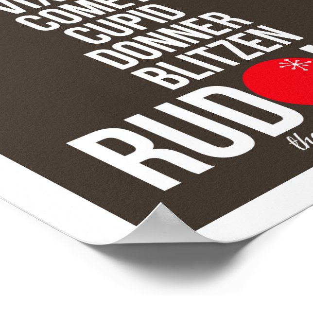 Póster Rudolph Simple Print (Esquina)