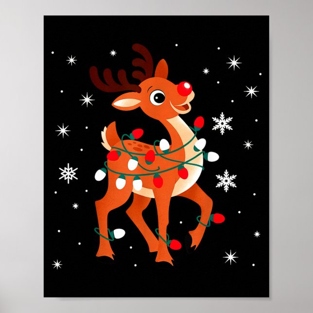 Póster Rudolph The Red Nose Reindeer For Kids And Christm (Frente)