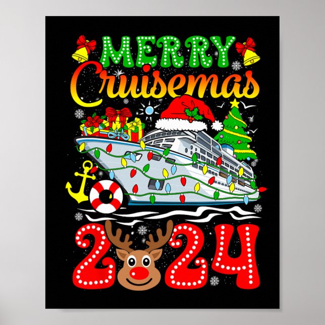 Póster Rudolph Xmas, Navidades de cruceros Merry Cruisema (Frente)