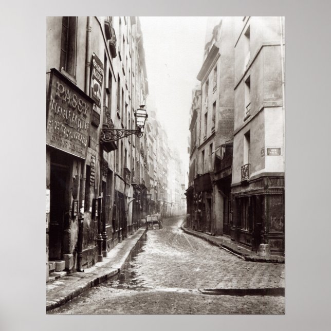 Póster Rue Aumaire, de la calle Volta, París, 1858-78 (Frente)
