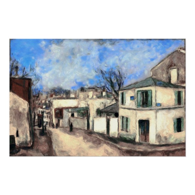 Póster Rue de l'abreuvoir à Paris.  (Anverso)