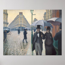 Rue de París de Caillebotte, temps de pluie