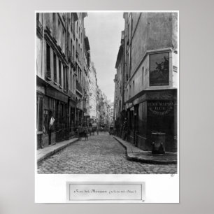 Póster Rue des Moineaux, from Rue des Orties, Paris