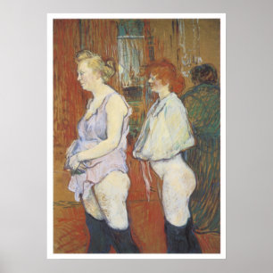 Póster Rue des Moulins: la inspección médica de 1894