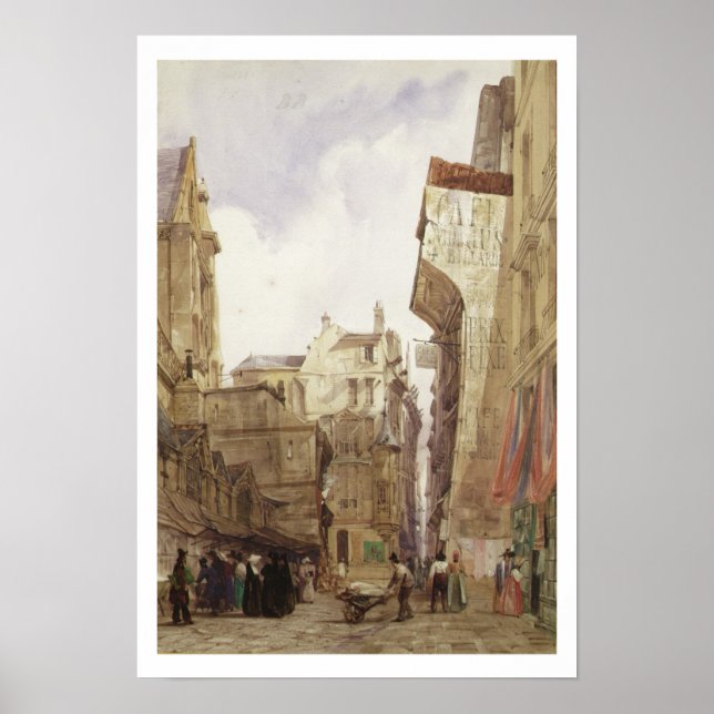 Póster Rue des Pretes, St Germain L'Auxerrois, París (Frente)