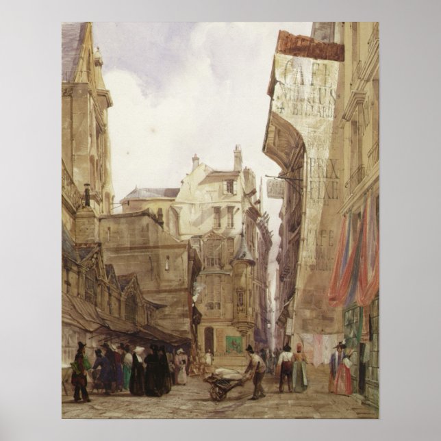 Póster Rue des Pretes, St Germain L'Auxerrois, París (Frente)