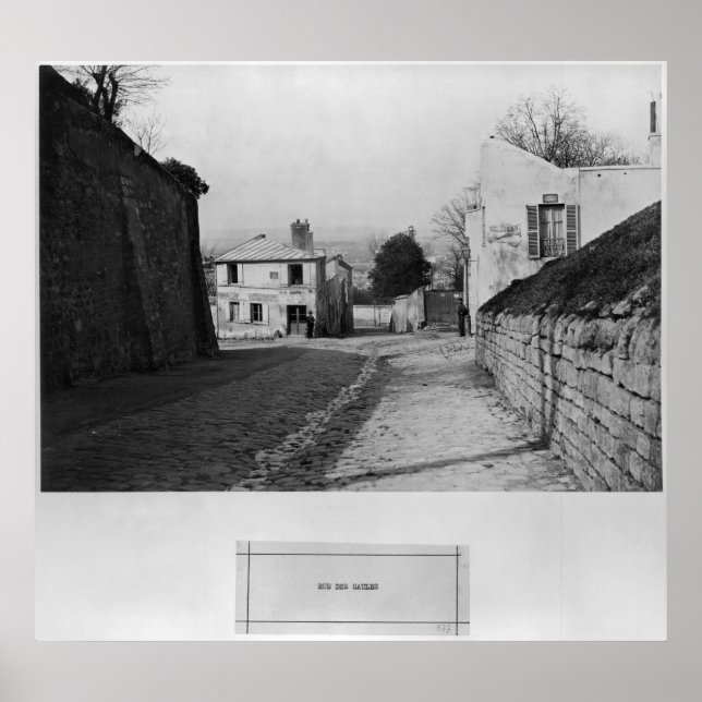 Póster Rue des Saules, París, 1858-78 (Frente)