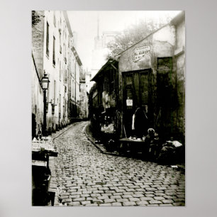 Póster Rue du Jardinet y el callejón sin salida