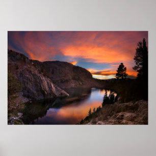 Póster Rue Lake Sunset - John Muir Trail - Sierra Nevada