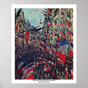 Póster Rue Saint-Denis En La Nacional Por Claude Monet