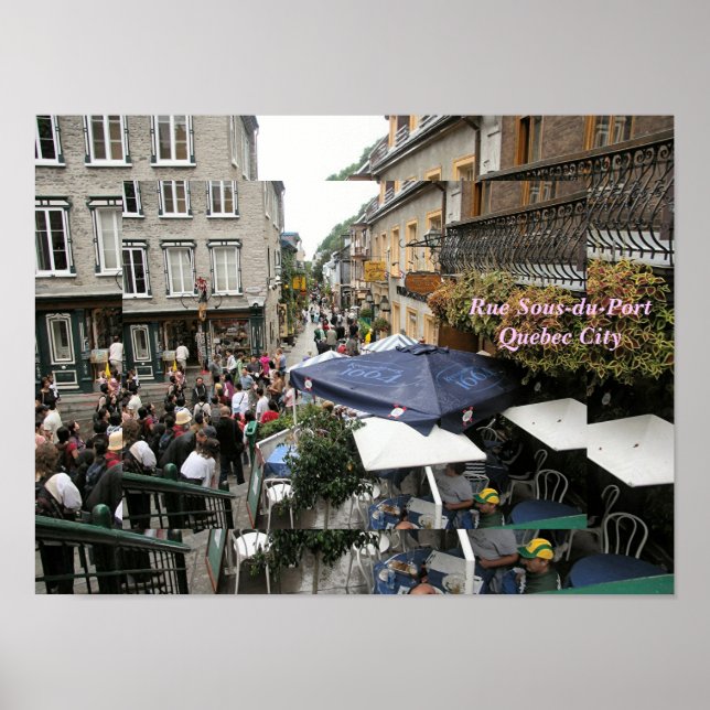 Póster Rue Sous-du-Fort - Quebec (Frente)