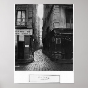 Póster Rue Tirechape, desde rue St. Honore, París