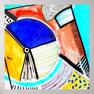 Póster Rueda abstracta