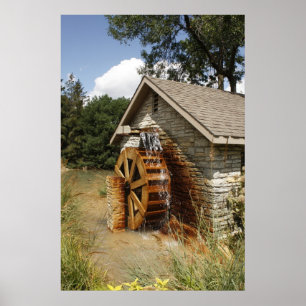 Póster Rueda de agua