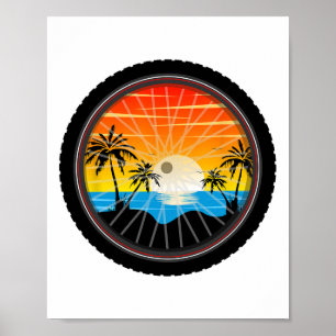 Póster Rueda de bicicleta Neumático de bicicleta de monta