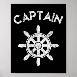 Póster Rueda de Capitán de Barco Velero Regalos de Barco
